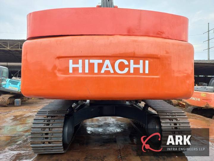 Hitachi excavator in the workshop