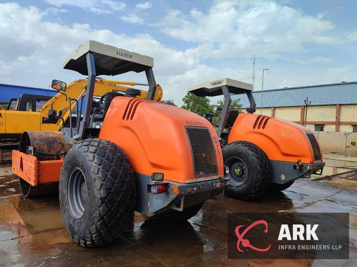 Soil compactors in the yard