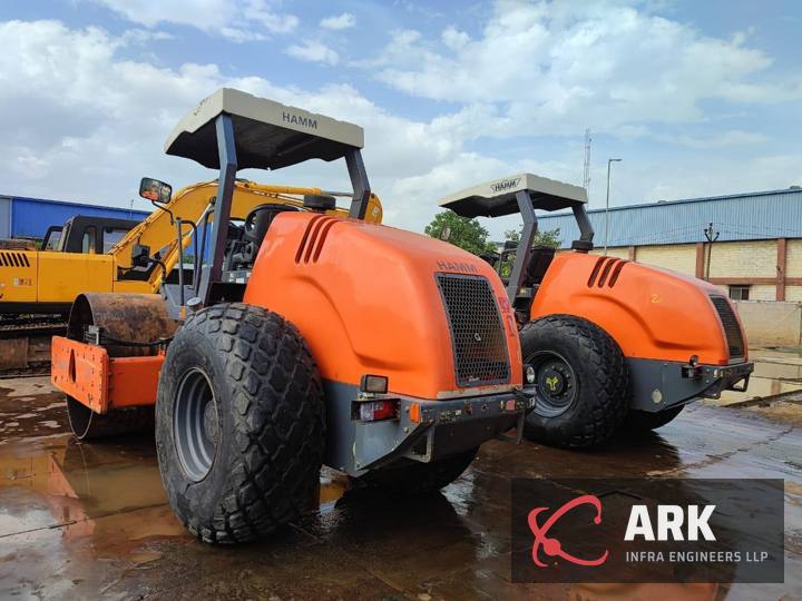 Soil compactors in the yard